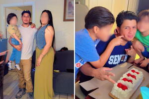 Mujer queda sola con sus 2 hijos tras detención de su esposo por ICE en Texas