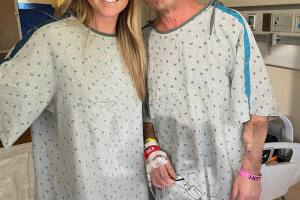 Delayne Ivanowski junto a su padre