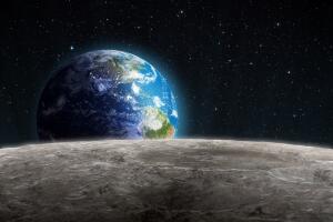 la tierra vista desde la luna