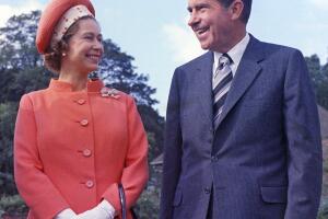 Reina Elizabeth II con presidentes de EEUU