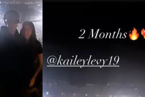Anthony Lyman publicó esta foto junto a Kailey Levy con el mensaje "2 meses". 