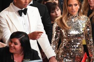 Jennifer López en los premios Oscar 2019. 
