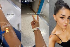 Alejandra Capetillo compartió estas imágenes recibiendo atención médica en un hospital. 