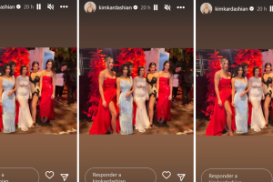 Kim Kardashian compartió un video de la foto de Navidad 2022