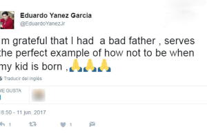 Eduardo Yáñez y su hijo
