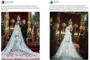Reacciones al vestido de novia de Kourtney Kardashian en su boda religiosa con Travis Baker