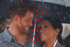 El príncipe Harry y Meghan  Markle enamorados