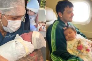 En la publicación que hizo Nodal aparecen fotos inéditas de él con su hija. 