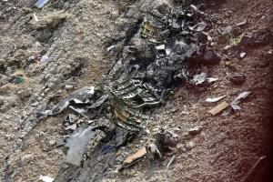 Avión caído en Irán