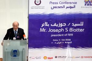 FIFA President Joseph Blatter speaks at