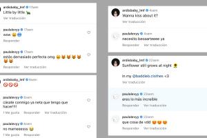 Estos son solo algunos de los cariñosos mensajes que Paula Levy le suele dejar a la cantante Ardis Baby.