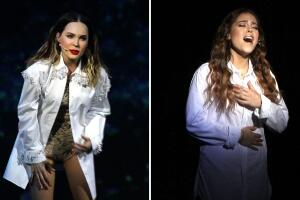 Belinda y Danna Paola en 'Hoy no me puedo levantar'.jpg
