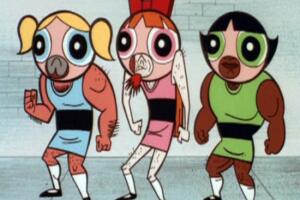 Los hombres disfrazados de las Chicas Superpoderosas