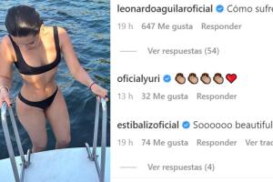Así reaccionaron Leonardo Aguilar, Yuri y Estibaliz Badiola, entre otros, a las fotos en traje de baño de Ángela Aguilar.  