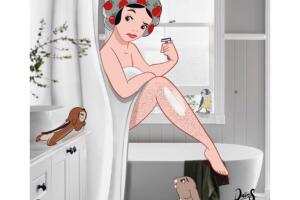 Princesas Disney teniendo un mal día ilustraciones de Dave Salamanca