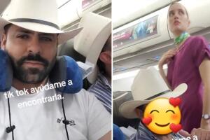 Roy Gutiérrez tomó un vuelo de Houston a Ciudad de México, donde conoció a la sobrecargo