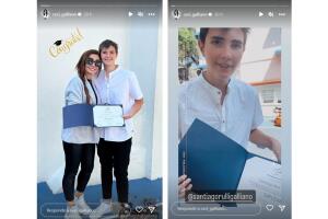 Cecilia Galliano orgullosa de su hijo Santiago