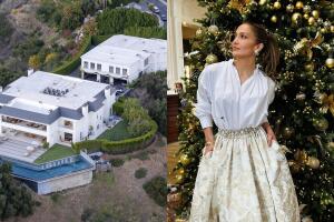 Jennifer López también colocó un pino navideño al interior de su casa. 