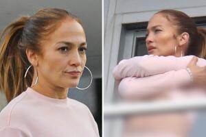 Jennifer López tras funeral sufre nuevo desliz con su look y enseña el sostén