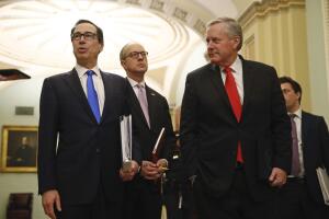 Steve Mnuchin, Eric Ueland, Mark Meadows