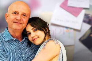 Paulina Goto y su papá