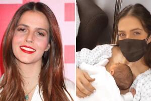 collage Claudia Álvarez mostró la carita de sus bebés por primera vez.jpg