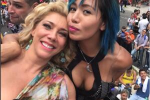 Cinthya Klitbo con actriz porno