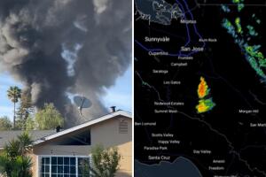 Satélites captan incendio en Home Depot localizado en la cuadra 900 de Blossom Hill Road, en San José.