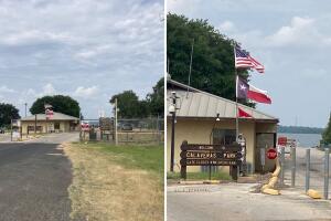 Lago Calaveras hombre desaparecido San Antonio Texas
