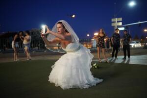 APTOPIX Virus Outbreak Vegas Weddings