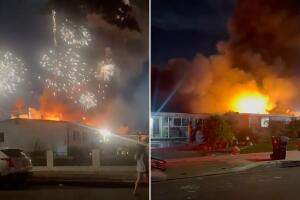 Explosión de fuegos artificiales en Pacoima deja un muerto, cinco heridos y viviendas dañadas