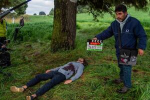 El equipo de producción grabó en ambientes fríos la escena; Amozurrutia listo para darlo todo