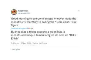 Figura de cera de Billie Eilish: reacciones