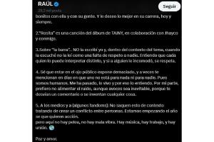 Rauw Alejandro expone su postura sobre la polémica que ha provocado el tema "Rosita"