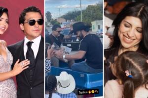 Mientras Nodal regala juguetes a niños con Ángela y su familia, su hija Inti aparece con uno especial