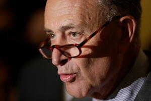 Senate Minority Chuck Schumer (D-NY) speaks during a media briefing on Capitol Hill in Washington