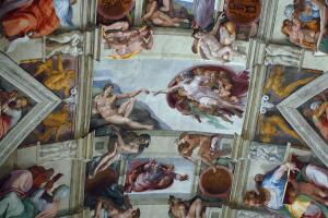 Part Of The Artwork Of Michelangelo That Adorns Th