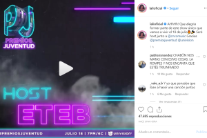 Reacciones Premios Juventud 2019