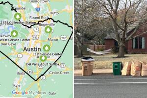 reciclar árbol navidad puntos de recolección Condado Travis Austin texas