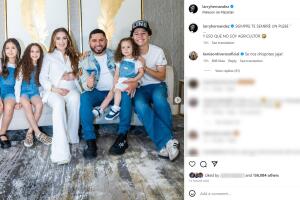 Larry Hernández y su familia