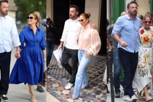 JLo nuevas fotos: sus looks durante su luna de miel con Ben Affleck por París 