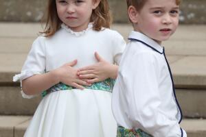 Príncipe George en la boda de la princesa Eugenie de York