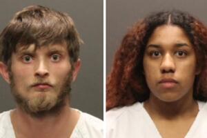  Cameron Patrick Griffith, de 21 años, y Jamie Moniq Moore, de 20 años, sospechosos del homicidio de Jada Thompson. 