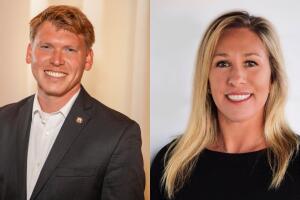 Matt Gurtler y Marjorie Taylor Greene,
