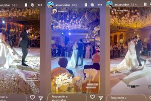 La pareja abrió la pista de baile para sus invitados.