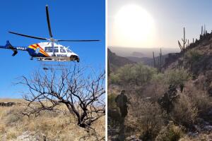 Rescates de inmigrantes en las montañas de Bavoviquiari, al sur de Arizona. 