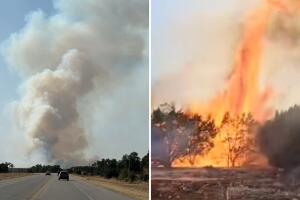 incendio forestal área verde Jarrell