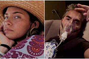 Raúl Araiza preocupa al aparecer con oxígeno, menos a su hija Camila       