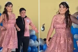 Quinceañera golpea a chambelán durante el vals y el divertido momento se hace viral: ¿por qué lo hizo?