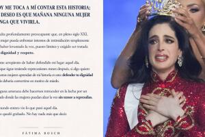 Fátima Bosch emitió luego este otro comunicado donde defendió su postura. 